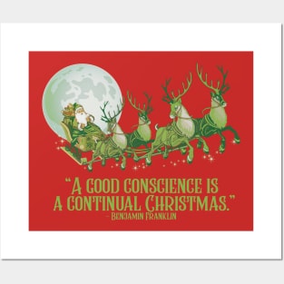 A good conscience is a continual Christmas Posters and Art